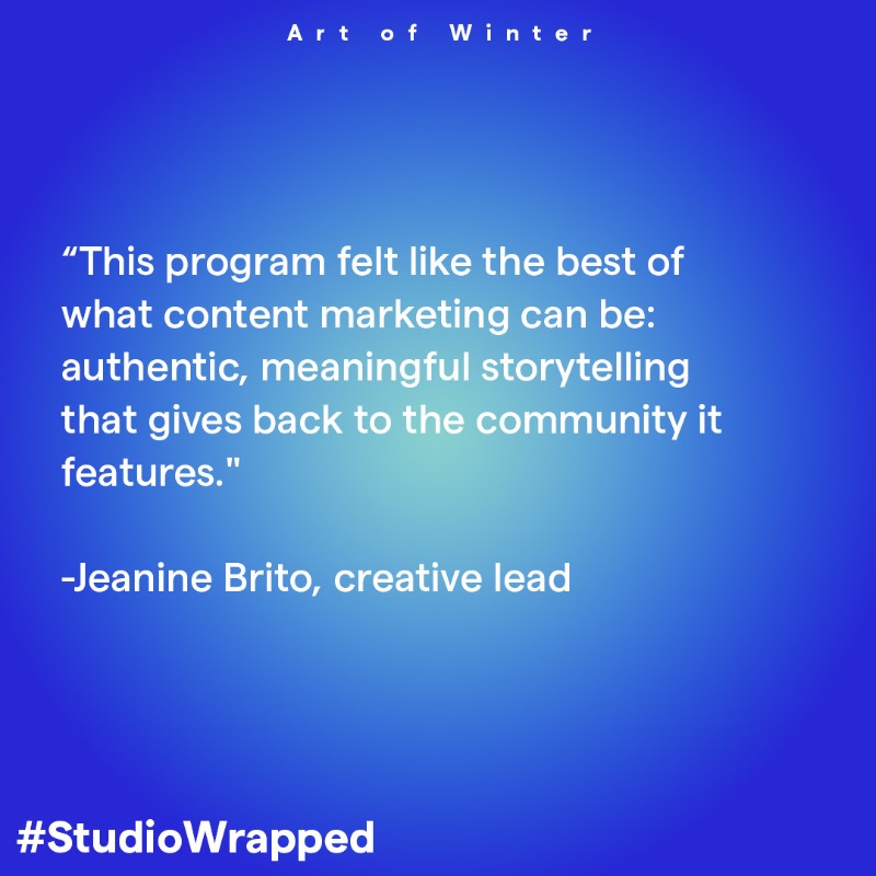 globecontent's tweet photo. Time for #StudioWrapped, part three: our creative lead and brand new content strategist share why this collab with @travelalberta was extra cool this year. ❄️