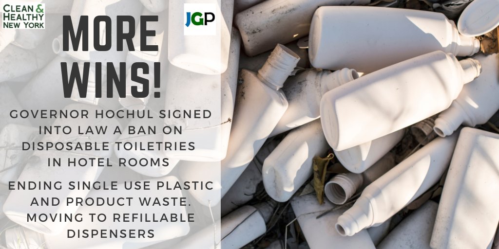Just_Green's tweet photo. GREAT NEWS! New York is curbing a source of #plasticpollution &amp; #oceanplastic by ending use of mini-bottles in hotels. Thank you  @GovKathyHochul for signing the bill &amp; @SteveEngles &amp; @toddkaminsky for sponsoring this legislation! Read our press release: https://t.co/SLjjpsnjFn https://t.co/s2xh4As8Jr