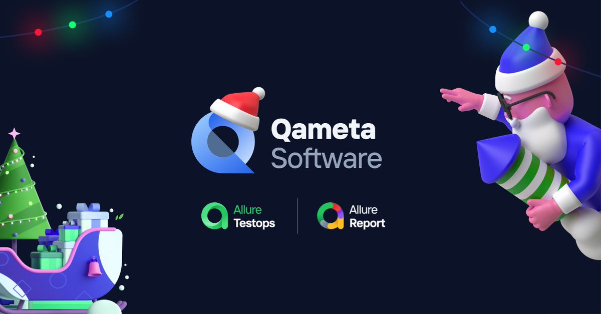 QametaSoftware's tweet photo. Christmas Eve is tomorrow! 

Qameta Software team wishes y'all Merry Christmas and Happy New Year!

Have you seen our new profile pic? New Year — new Logo! Q is for Quality. It conveys transparency, simplicity, and, some say, event horizon.

Take a closer look! What do you see? https://t.co/ZO3rMedJcd