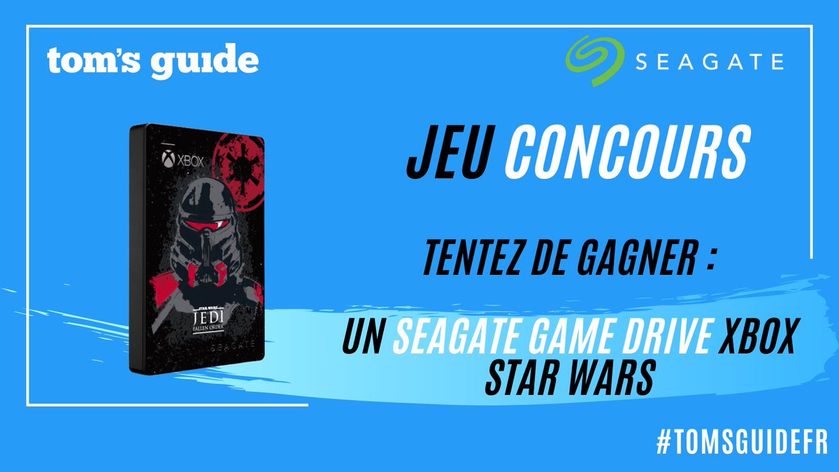 TomsGuideFR's tweet photo. #Concours : tentez de gagner un Seagate Game Drive Xbox Star Wars
 
Pour participer : 
☑RT
☑ Follow @TomsGuideFR &amp; @seagategaming 

Du 24/12/21 au 31/12/21 12h. 
Le gagnant sera tiré au sort et contacté en MP.

Bonne chance à tous ! 🍀 https://t.co/rzXB8HqiWU