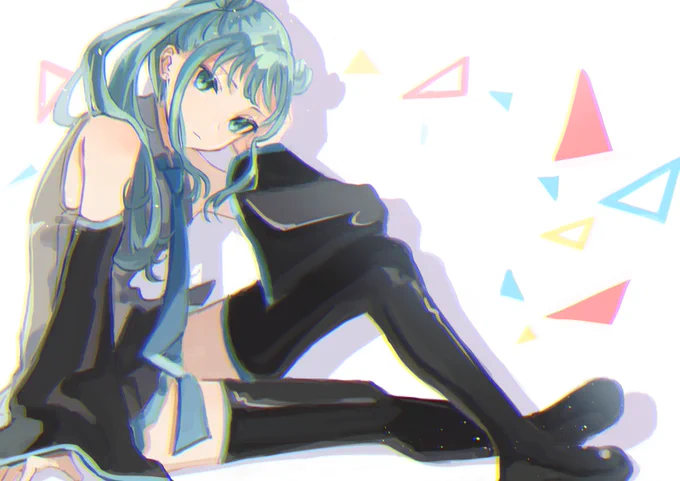 #prsk_FA 
ミクのコスプレをさせられるビビミク 