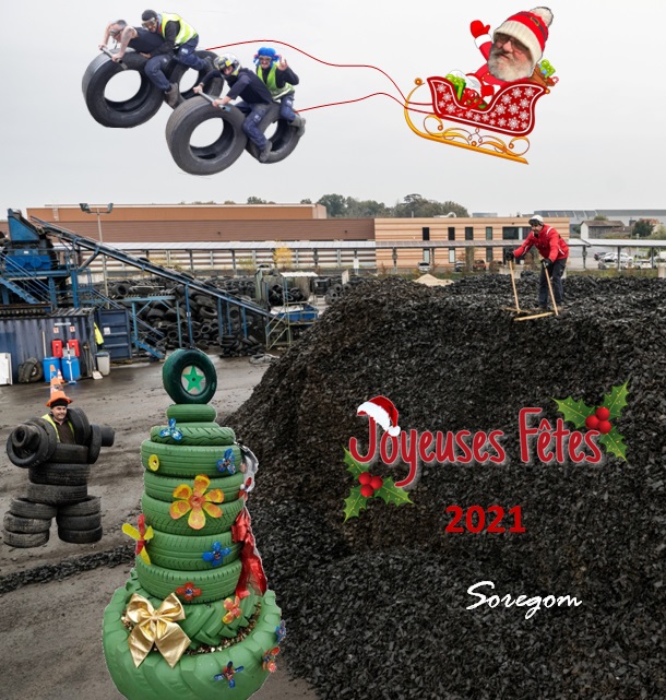 GIE_FRP's tweet photo. Nouvelle année, nouveau concours pour nos collecteurs ! Pneus Lelievre et Soregom se sont de nouveau défiés sur une représentation de Noël en pneus ! https://t.co/IVzht7Z6J5