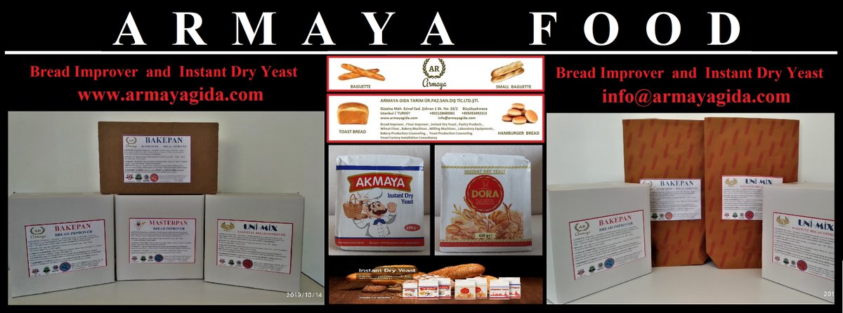 armayagida.com
sadrikoseri@armayagida.com  
info@armayagida.com
#instantdryyeast #breadimprover #yeast #dryyeast #levure #ameliorantdepanification #ekmekgeliştirici #ekmekkatkımaddesi #ekmek #bakeryingredients #bakery #boulangerie