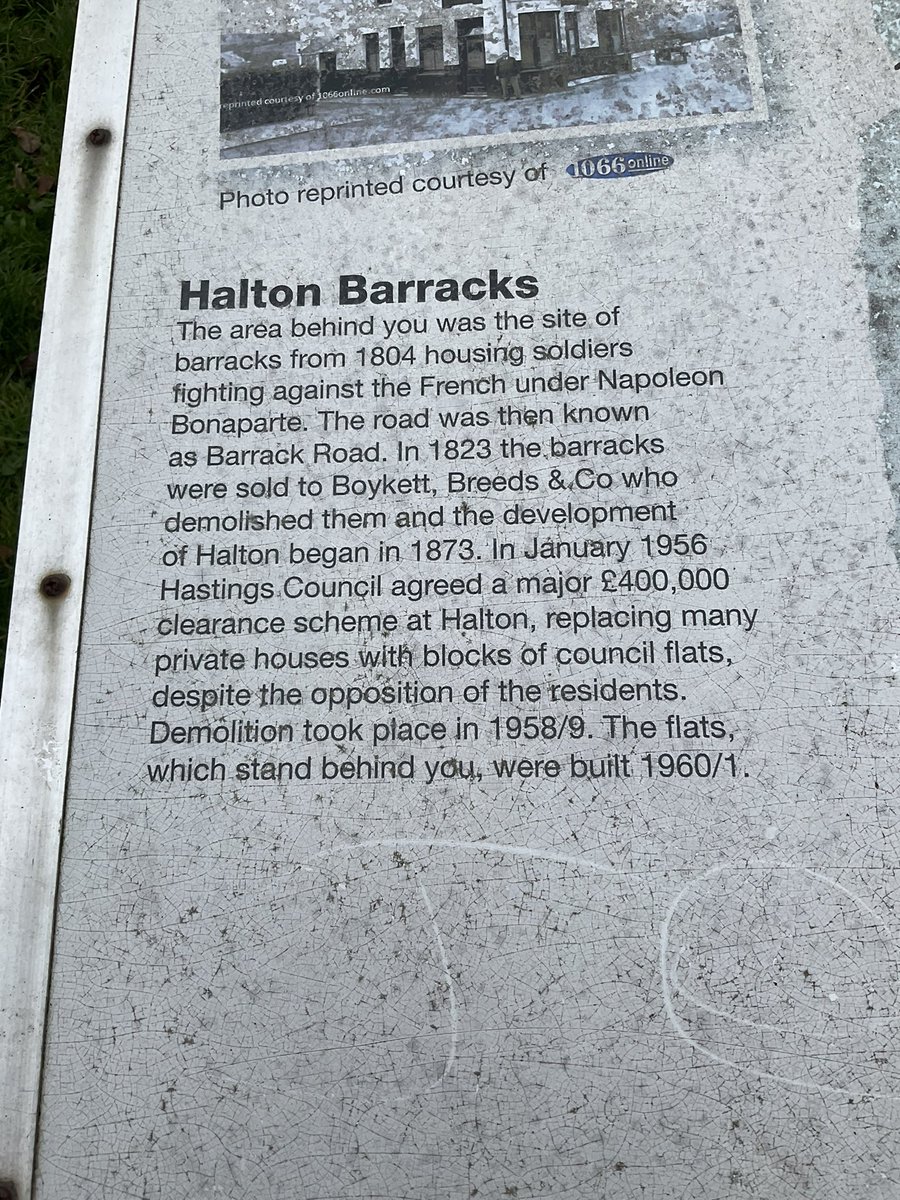 bexhillmuseum's tweet photo. As I was in Ore this AM for my booster I took pics. Pics 1&amp;2 relate to Halton Barracks. From 1804 it housed soldiers fighting the French under Napoleon. In 1823 the barracks were sold. Pic 3 is the war memorial, showing the names of those who died in WW1. Pic4 is Christ Church. https://t.co/LEu4vDeJlh