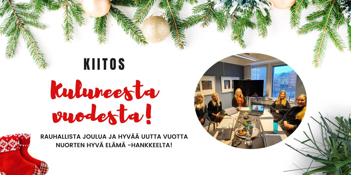 Lämmin kiitos yhteistyöstä kuluneena vuonna! Syksyn aikana meillä on ollut etuoikeus kuulla nuorten ajatuksia hyvästä elämästä Oulussa, Vaasassa ja Helsingissä. Työ jatkuu ensi vuonna haastatteluiden, kyselyn ja aineiston analyysin parissa. Oikein hyvää uutta vuotta 2022!