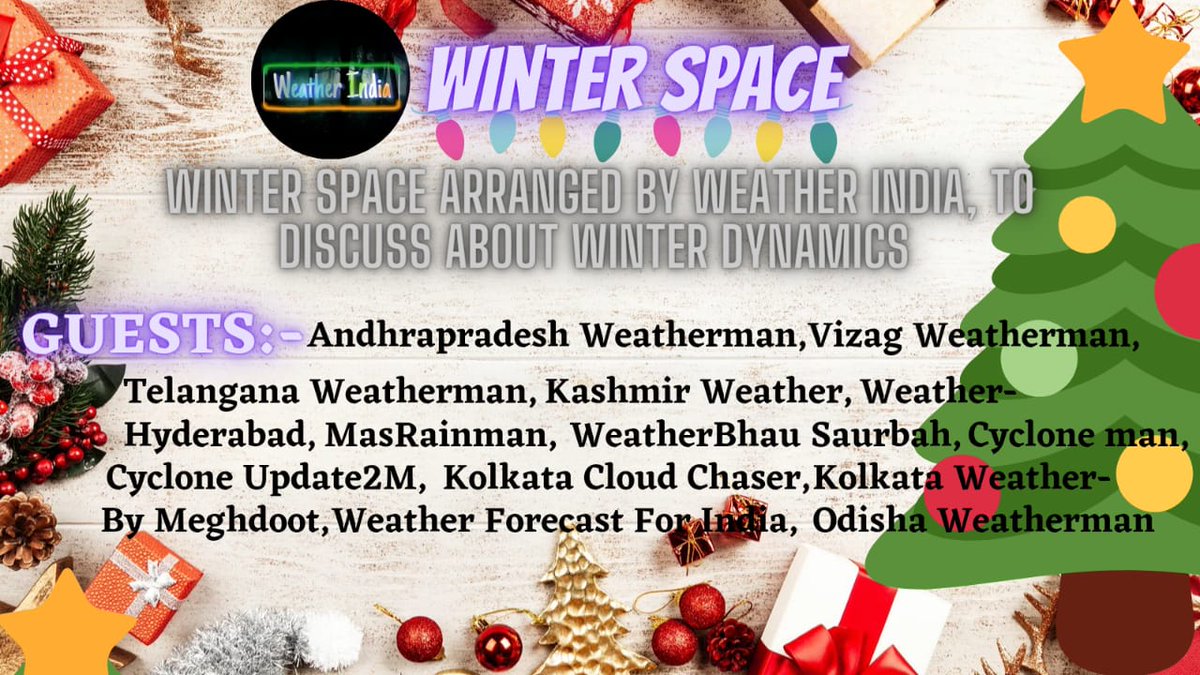 CycloneAnalyser's tweet photo. Guys,Here's your #Christmasgifts from us, please Join &amp; Enjoy the treat.Starting from tomorrow it'll continue till January 10 with video animation, direct chance of talk with some important Meterologist, Quiz, Winter meet up etc,get ready &amp; please download Google Meet too😉🎄⭐🎁 https://t.co/KjwGaWPGB1