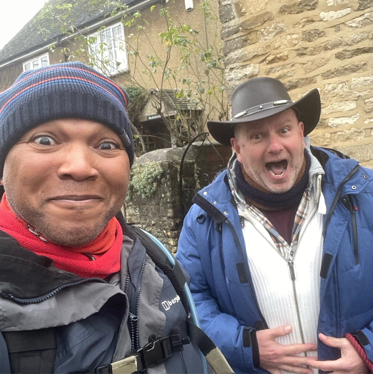 DigitalCalm's tweet photo. Great pre-Christmas wisdom walk with the Hatman https://t.co/fBxen3cq5D https://t.co/zz6HP7O1zs