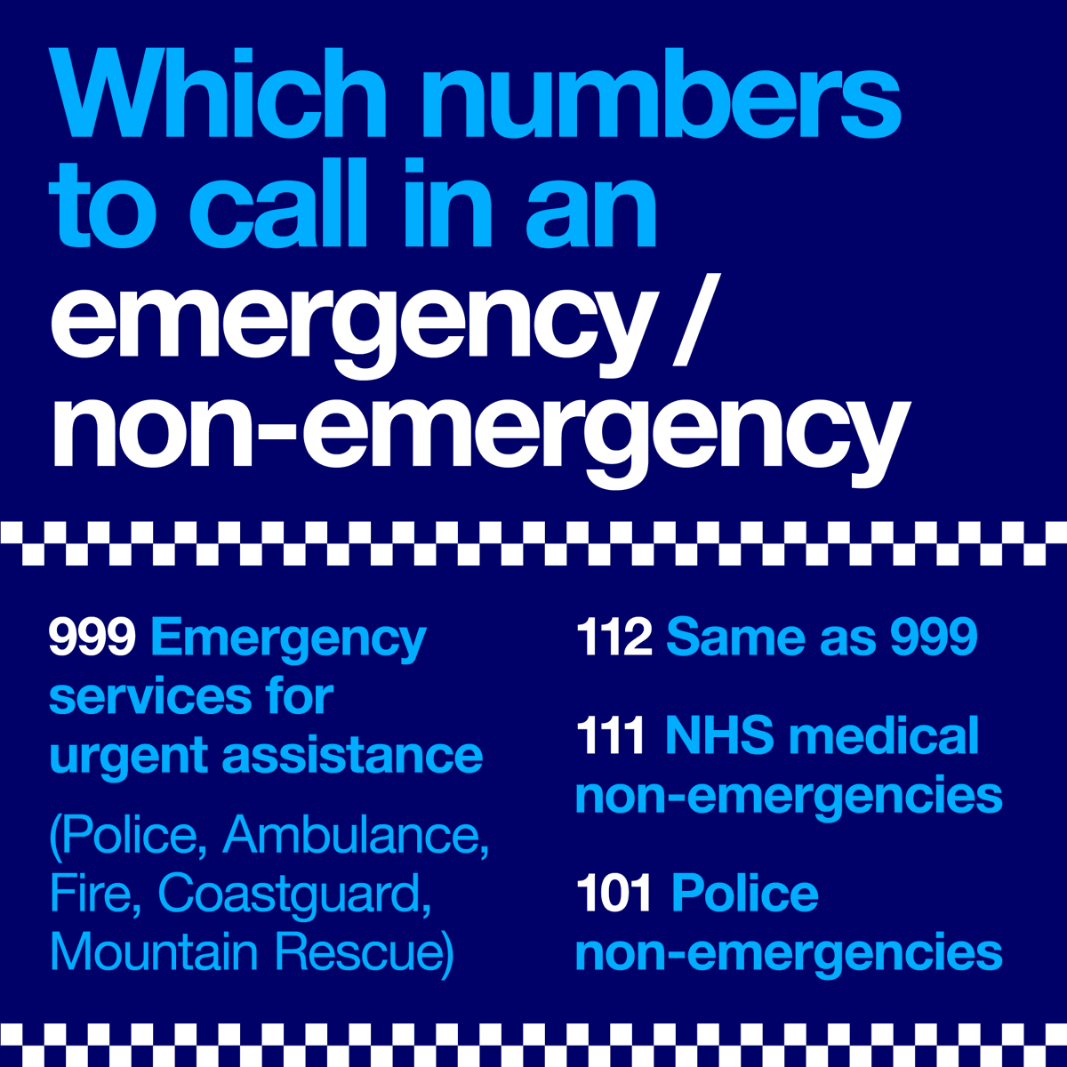 FarmSafetyHour's tweet photo. #FarmSafetyHour #31DaysOfSafety #Day29 Do you know who to call in an emergency? Make sure you store these numbers in your phone (Please note these are UK/EU based numbers) #FarmSafety https://t.co/mKS7STW3Nh