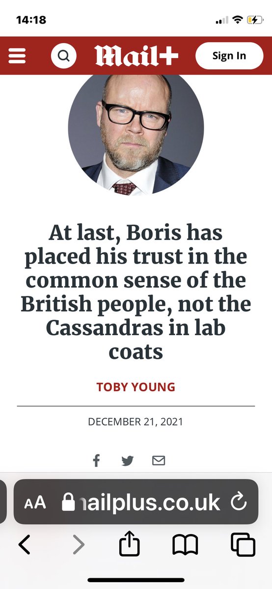Cassandra’s predictions were correct.
Because no one listened to her,  there was death and destruction.

We all know Young lacks intelligence, but it seems the Mail also lacks sub editors