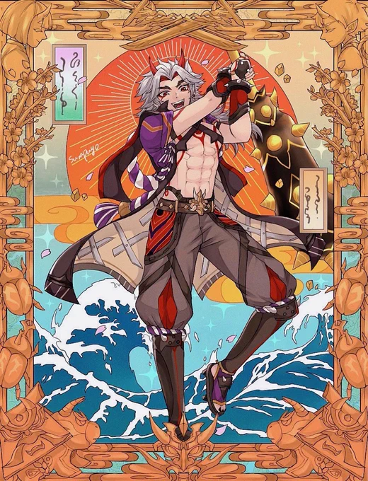 #2021年自分が選ぶ今年の4枚
描き込み量で言ったらこの4枚!原神くんありがとうございました!!! 