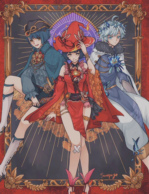 #2021年自分が選ぶ今年の4枚
描き込み量で言ったらこの4枚!原神くんありがとうございました!!! 