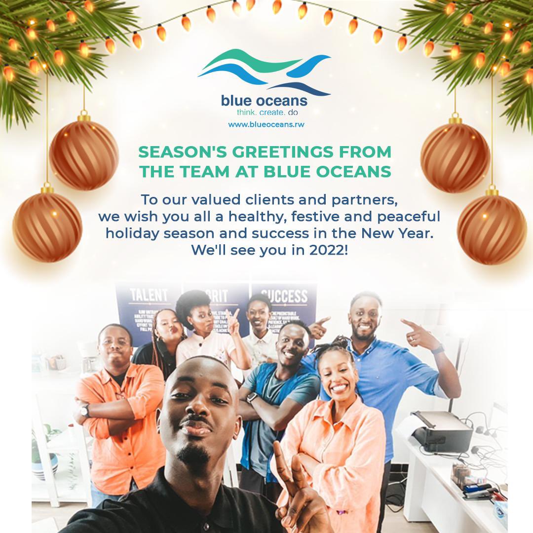The Blue Oceans team would like to express thanksgiving to everyone who has been with us through 2021. We're super thankful for the collaborations, opportunities and work this year and looking forward to what 2022 has in store. Happy Holidays! 
#RwOT