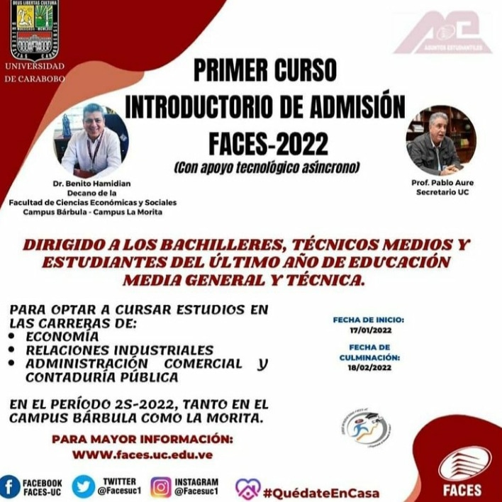 Información de interés para toda nuestra comunidad de la Facultad de Ciencias Económicas y Sociales (UC)