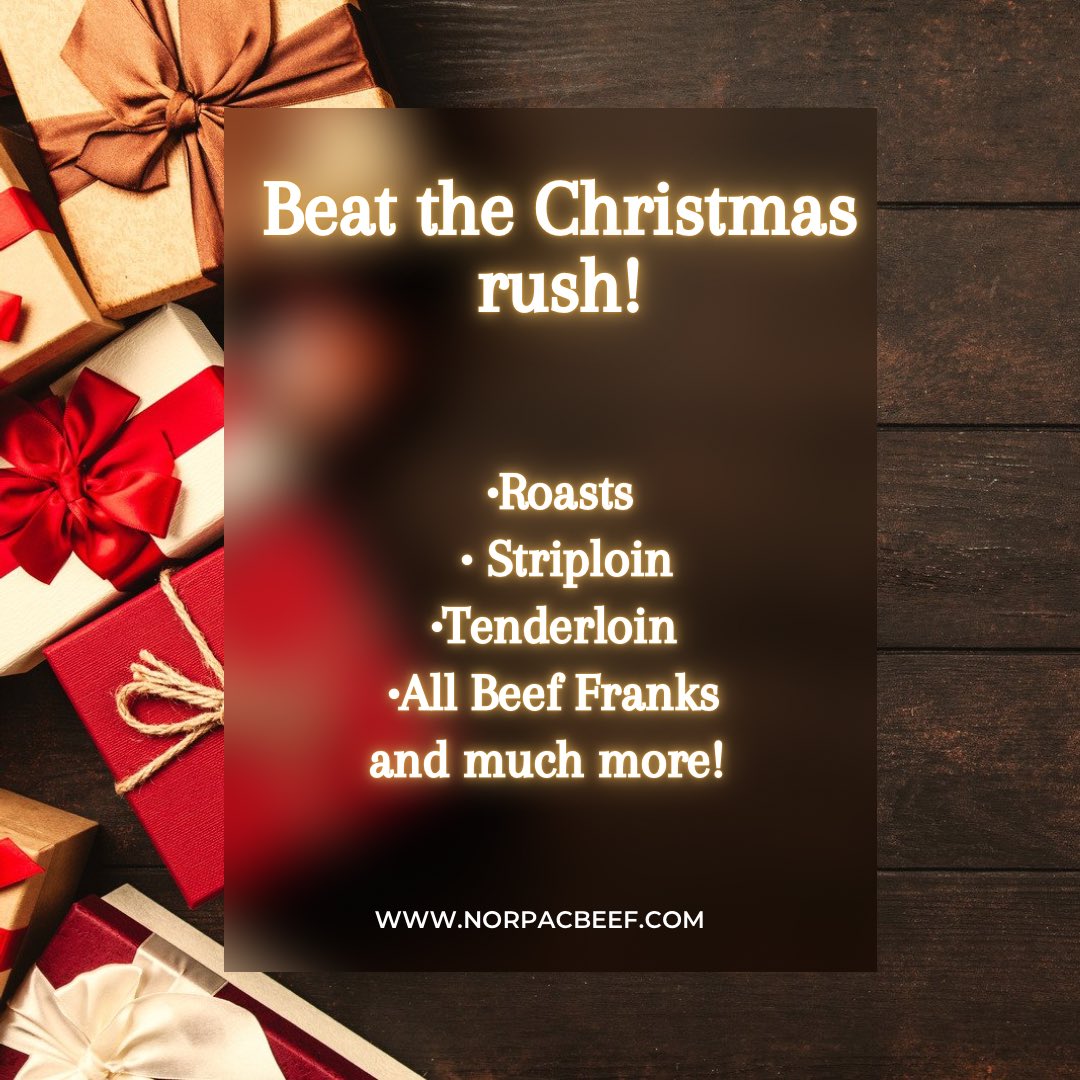 NorpacB's tweet photo. The holiday season is well underway and what better way to celebrate then filling your freezer with your favourite cuts and products from Norpac Beef. 

Contact us at 1-800-265-5410 to place your order today! 
 #norpacbeef #qualitybeef #canadabeef #ontariobeef #cdnbeef https://t.co/PCEkiAll7b