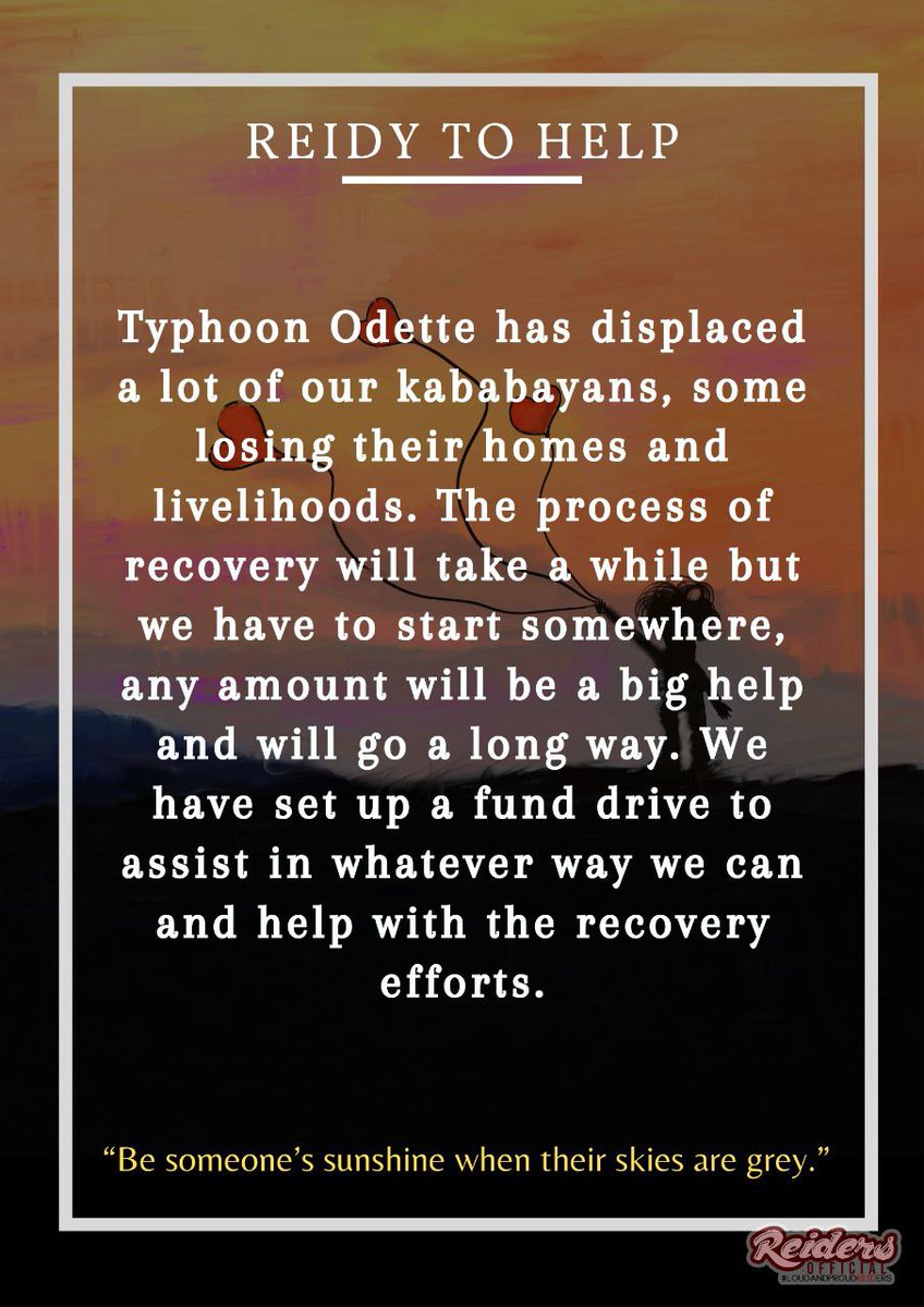 REIDersOfficial's tweet photo. Through our various charities, we know you’ve always been REIDy To HELP! We are knocking on your hearts once again for our kababayans who have been gravely affected by Typhoon Odette. You may send your donations to the account details posted.

#JamesReid https://t.co/oARS86Yry6