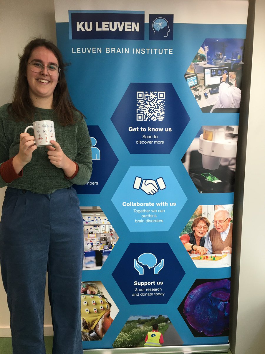 leuvenbrainins1's tweet photo. The best poster presentation winners of the 2021 LBI scientific meeting picked out their prizes 🏆

Crystal Brain paper weight for Lara Mercken from @peterjawade lab, brain slice coasters for @SebastiaanMoon1 from the Thal lab, &amp; neuron coffee mug for @depuesarah from @cogtex 🌟 https://t.co/FCv0musnOh