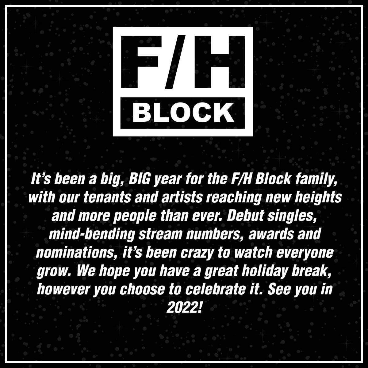 FHBLOCK's tweet photo. happy holidays from the F/H Block team! https://t.co/BDXkIxch0H