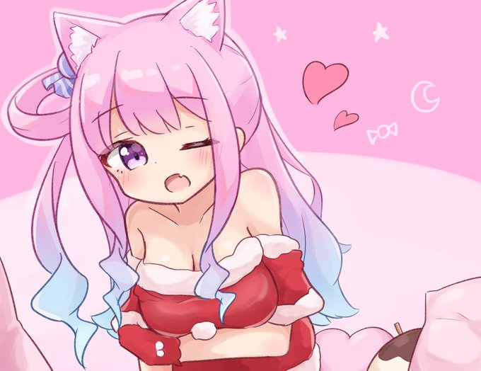 #ルーナート
セクシールーにゃサンタさんなのらよ♡ 