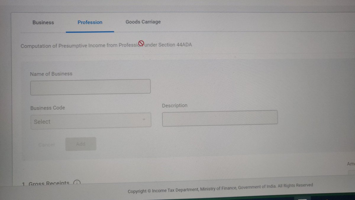 sarafaditya's tweet photo. ITR4- cells are blocked. 
Not able to file return @IncomeTaxIndia @Infosys @FinMinIndia https://t.co/bYnMr98TDo