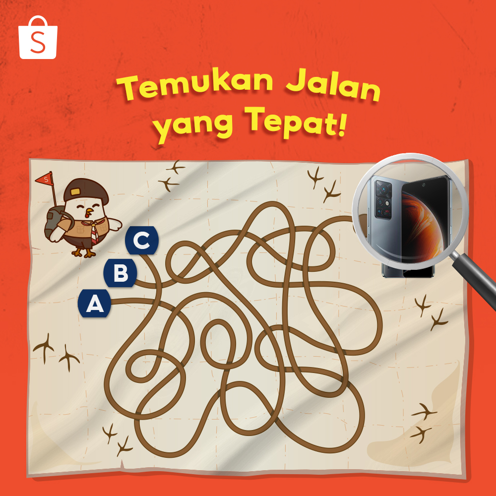 Pagi Sobat Shopee! 🌤️ Yuk, temukan jalan menuju hadiah! Yang udah tau jawabannya, reply mimin di bawah ya~ Siapa tau kamu yang beruntung mimin kirimin hadiahnya! 🎁 #ShopeeID