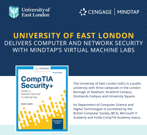 UEL_Computing's tweet photo. ByGaurav: Our case study of using MindTap by Cengage has now been published. Working with @mkretsis what started as a remote lab solution during lockdown, has now become part of our normal delivery. 
https://t.co/G9qLGprSeH #remotelearning #CyberSecurit… https://t.co/ty4CZCUq6L