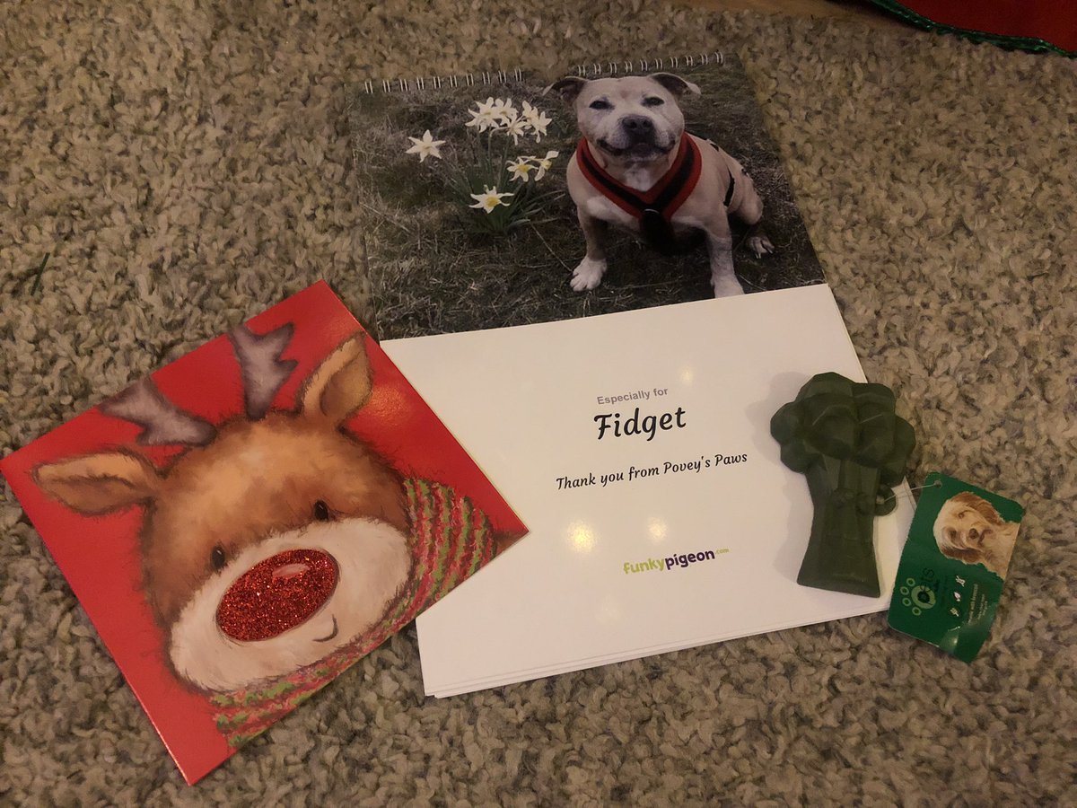 FidgetTheStaffy's tweet photo. My wonderful Dog Walker Diane from Povey's Paws just dropped off the loveliest Christmas gift!!! It’s a beautiful calendar filled with pictures taken on our walks together!! 

So incredibly thoughtful!! Thank you so much, I LOVE it!! 

#newbury #dogwalker @PoveysPaws https://t.co/FWyZrgckQa