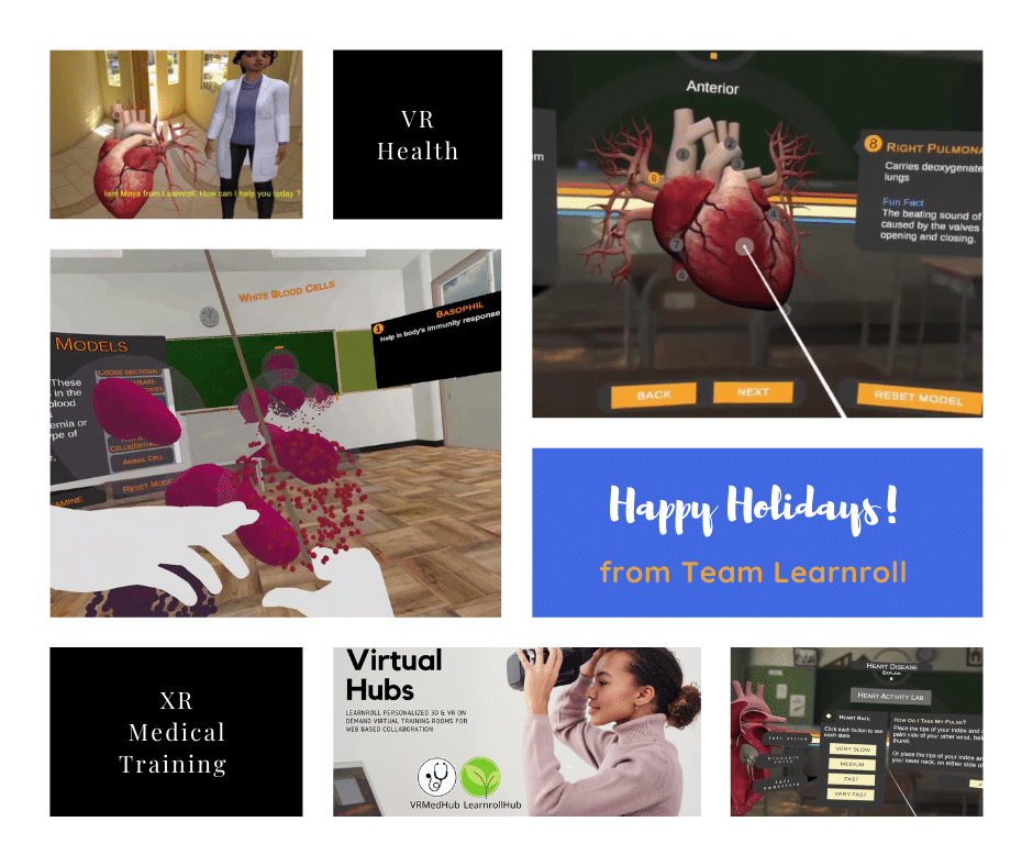 LearnrollCenter's tweet image. #holidaywishes2021 #ar #vr #medical #healthcare #classimmerse #learnroll #HealthIsWealth #healtheducation #immersive #medicaleducation