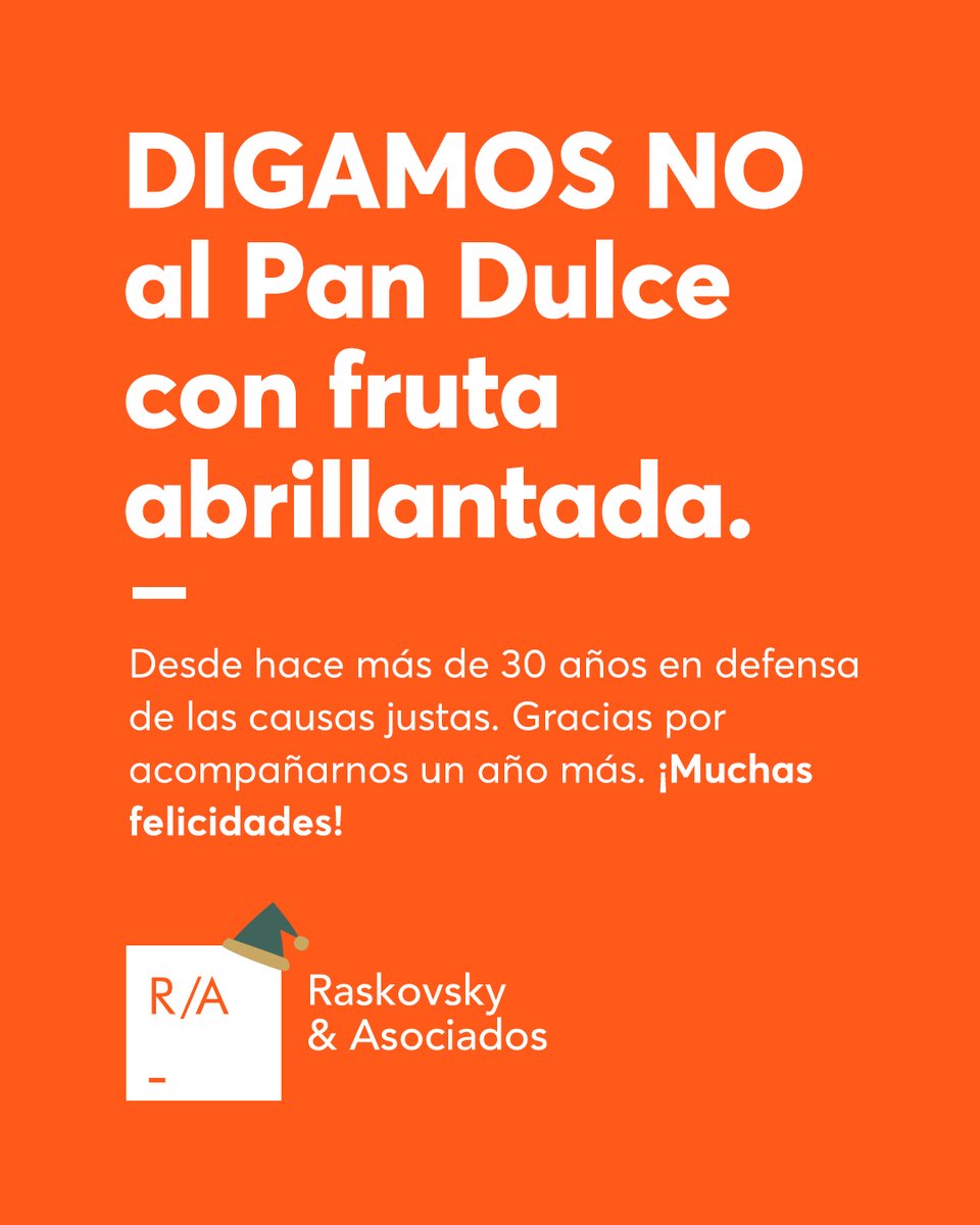 RaskovskyAsoc's tweet photo. ¡Desde R&amp;A Abogados les deseamos una muy Feliz Navidad y un próspero 2022!

Seguiremos defendiendo las causas MÁS justas 💪💪 https://t.co/7RpCN63WMp