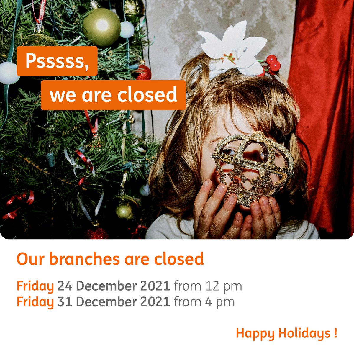 INGLuxembourg's tweet photo. Tic Toc Tic Toc it's beginning to look a lot like christmas #Happyholidays #Xmascoming #ClosingTime https://t.co/rGjPH3ZrWE