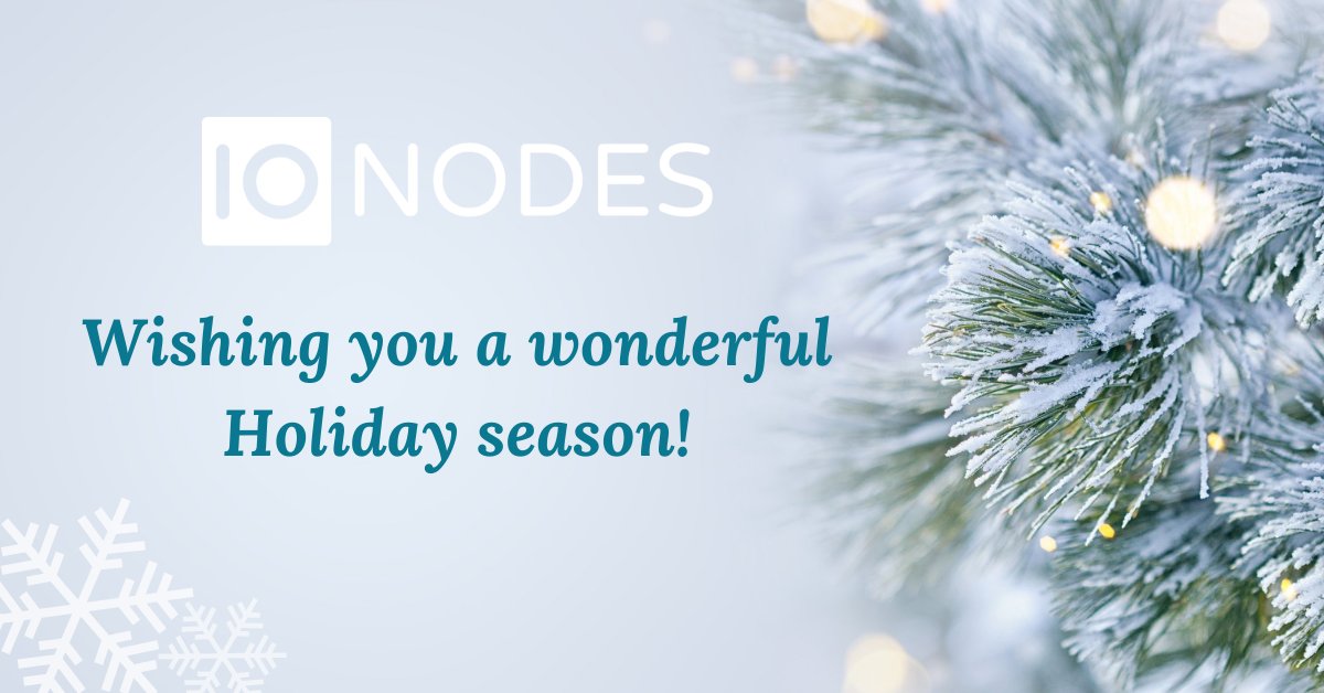 The team at <a href="/ionodes/">IONODES</a>  wishes you peace, joy and prosperity throughout the New Year. 

Please note our offices will be closed from Dec 27th to Dec 31st.