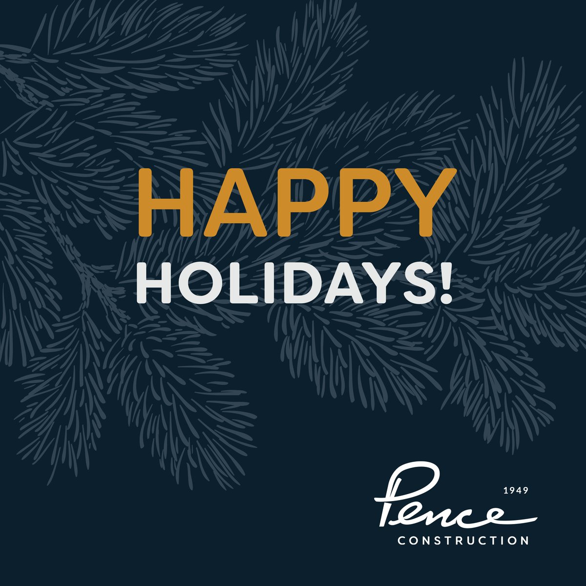 PenceConst's tweet photo. Happy Holidays from all of us at Pence Construction! 

We give thanks to our clients who put their trust in us, our collaborative industry partners, and to our team members who continue to live our company values day in and day out.

We wish you all a holiday full of joy! https://t.co/YJTg2x5TNH