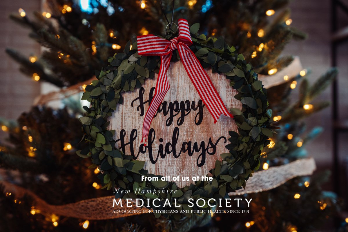 NHMedSociety's tweet photo. Happy Holidays from the New Hampshire Medical Society! Stay Healthy!
#HappyHoliday #WearAMask #maskupNH #GetVaccinated #NewHampshire https://t.co/a4YiXc6ab5