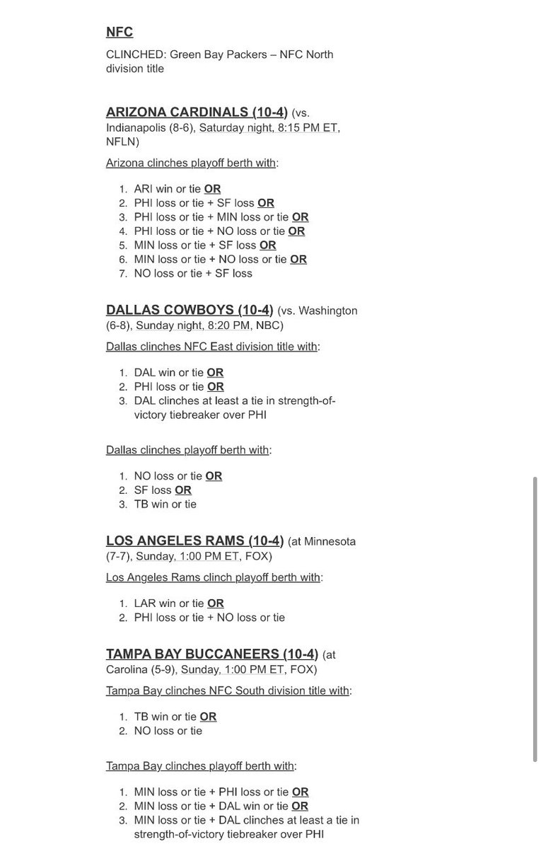 RapSheet's tweet photo. Playoff clinching scenarios for Week 16: https://t.co/h1jAM5iWOI