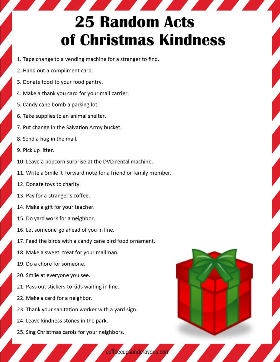 25 Random Acts of Christmas Kindness
#SEL #spreadlove