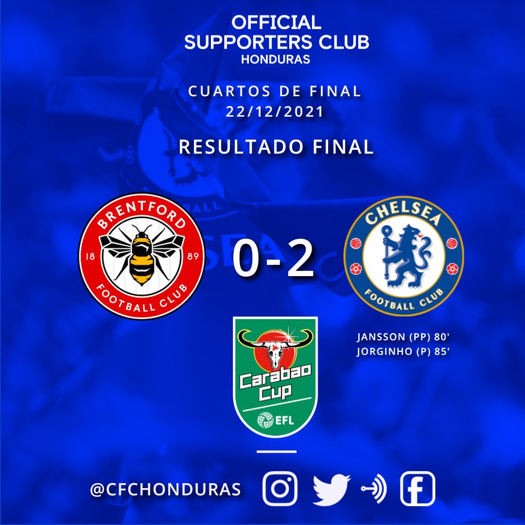 CFCHonduras's tweet photo. Chelsea derrotó a Brentford y clasificó a Semifinales en la Carabao Cup donde enfrentará a Spurs. ¡Vamos Blues!
#KTBFFH #Chelsea #Brentford #CarabaoCup #LeagueCup #CFC #CFCes #CFChn https://t.co/07EVoT4ftv