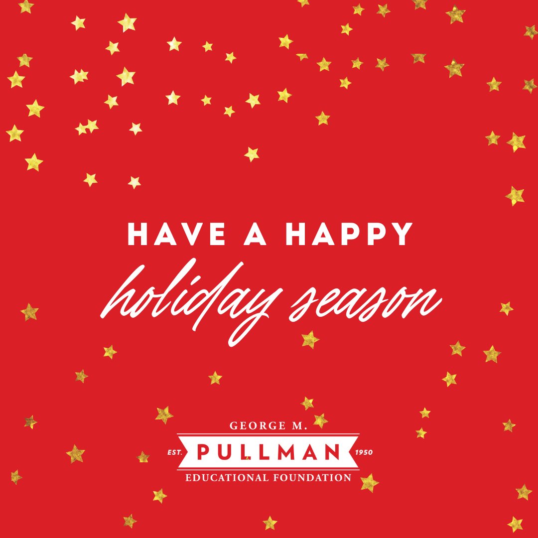 pullmanfdn's tweet photo. As our Pullman scholars finish up the fall term and head out for winter break, we want to take a minute to wish everyone in the Pullman Scholar Community a very happy holiday season! We hope you enjoy a relaxing time with family and friends. https://t.co/EMHxtTsfjz