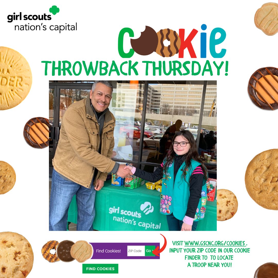 GSCNC's tweet image. Throwback to a terrific interaction from 2020! A gentleman stopped by and said 'Girl Scouts saved his life' when he was in Afghanistan. They had no food for four days and survived on some cookies they had stashed. So now, whenever he sees Girl Scouts he donates.