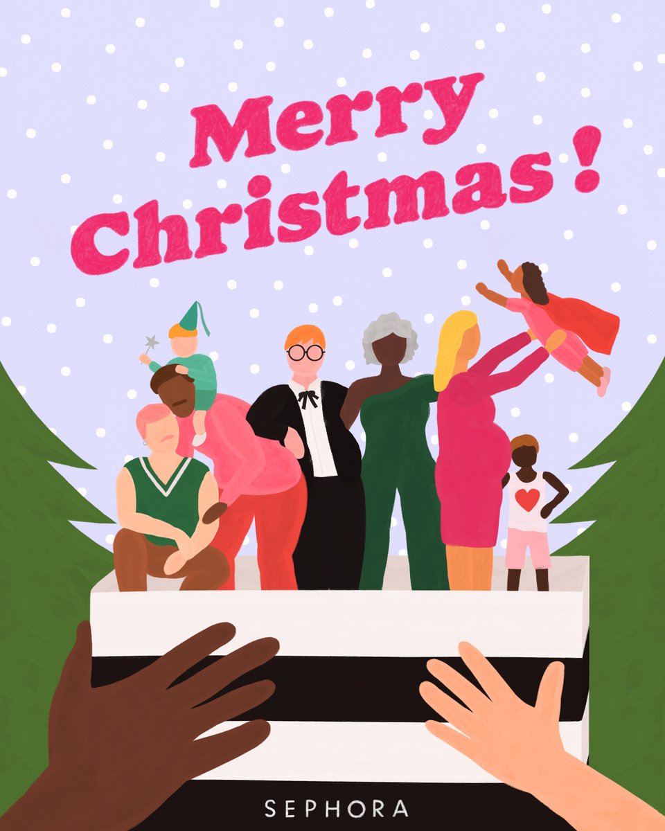SephoraItalia's tweet photo. Ritrovarci, emozionarci, amarci: ecco tutto quello di cui abbiamo bisogno per la fine di questo anno. Sephora ti augura un meraviglioso Natale! 🎅 Goditi ogni momento con chi ami di più 🎄🎁
Illustrazione by @TGravereau per SEPHORA ❤️✌️
#XMASATSEPHORA
#SharingIsBeautiful https://t.co/bRBnR24qHf