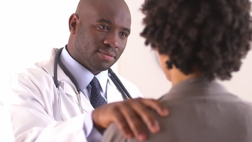 Black doctor sensual messy