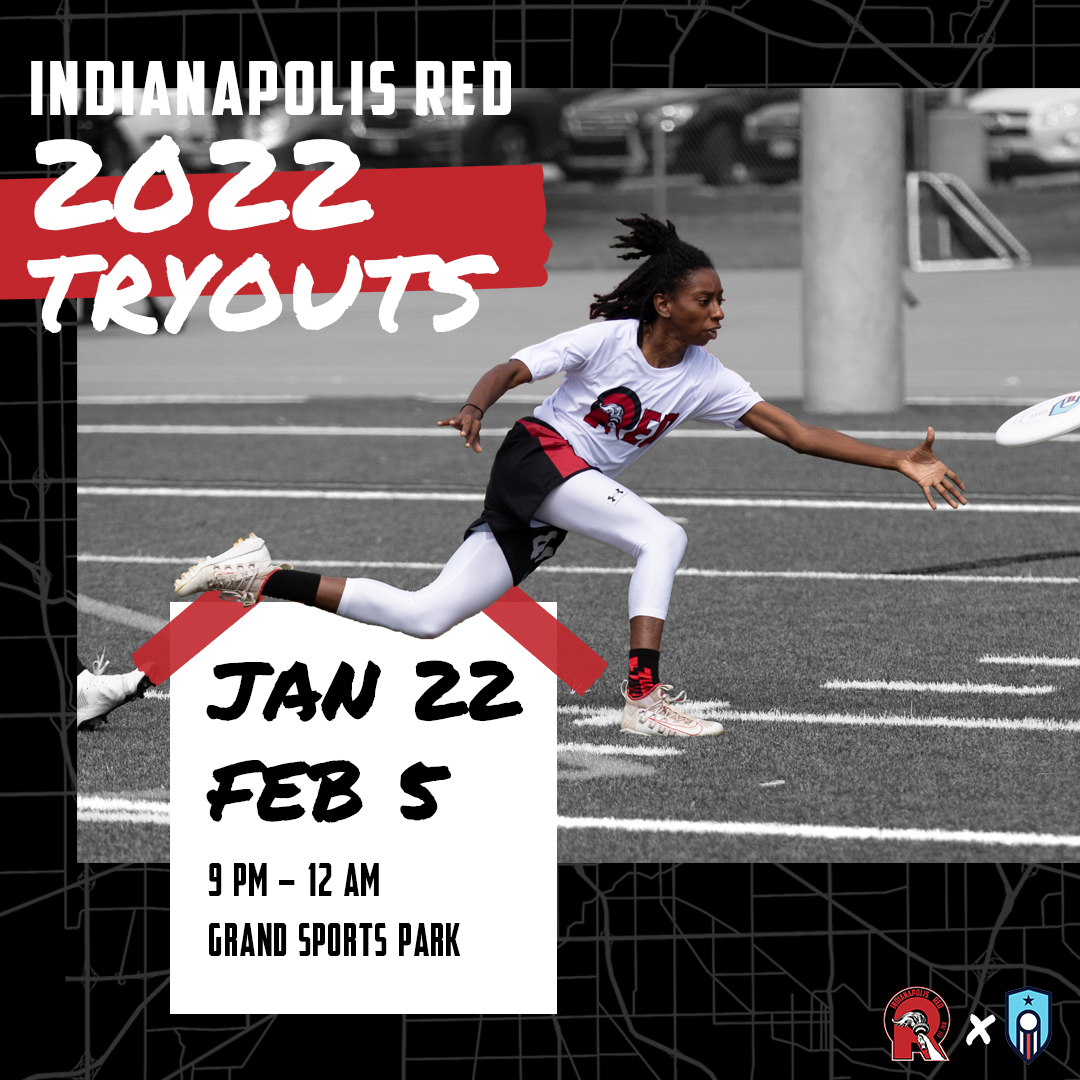 IndyRedUltimate's tweet photo. 🎁 A holiday gift from us to you 🎁
Register for tryouts to become a part of Indianapolis Red at https://t.co/qWDWx0MpoG! Tryouts will be on:
January 22 & February 5
9 PM - 12 AM, Grand Sports Park
Proof of COVID-19 vaccination is required.
📸: Everyone's Joy Photography https://t.co/49UrCeibE1