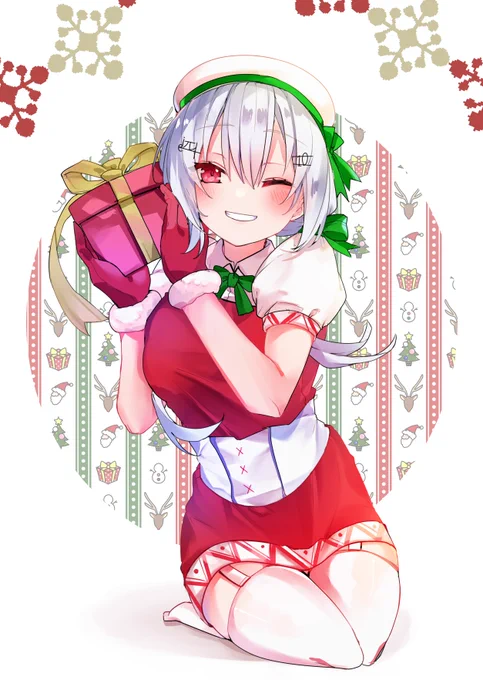 「はいっ、今年のクリスマスプレゼント!」

メリークリスマス!
サンタコスはPoppin'up! の衣装をベースにしてみました

#はかせレポート 