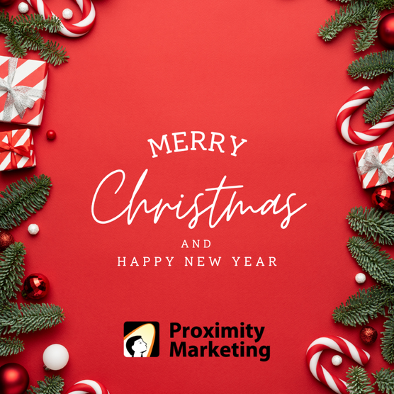 ProxMktg's tweet photo. From all of us at Proximity Marketing, we wish you a very happy and safe holiday!  #proximitymarketing https://t.co/zAxwxbPcUs