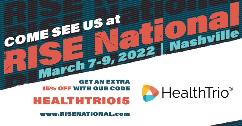 Heading to Rise National in Nashville, March 7-9, 2022, hosted by <a href="/RISEhlth/">RISE</a>? Use our code HEALTHTRIO15 to get an extra 15% off. We can't wait to see you there!

#RISENational2022