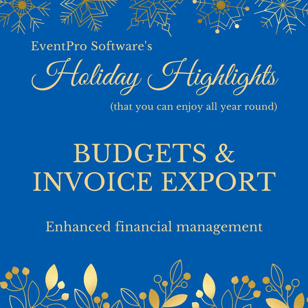 EventProConnect's tweet photo. By adding budget & invoice export options, EventPro’s Financial Management Suite can help better control & track your event business finances.
https://t.co/bcVNsNainK
#eventbudget #invoiceexport #eventprosoftware #holidayhighlights #eventprofs #eventtech #eventmanagement https://t.co/ySY7fngEpL