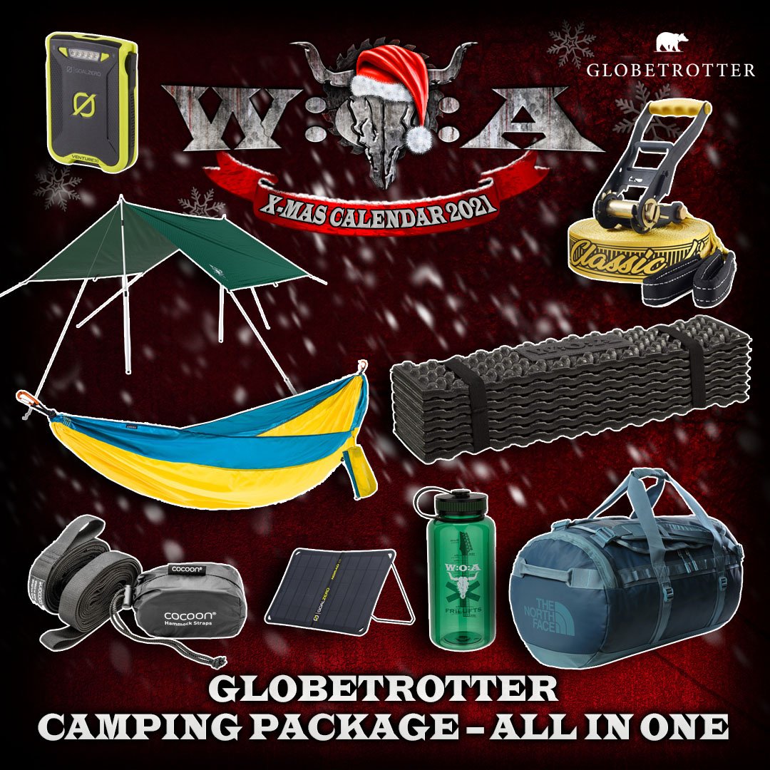 Today we raffle another huge camping package from Globetrotter! User your chance to win this one - just go to xmas.wacken.com, open door 23 and enter your data. Good luck! 🤘
