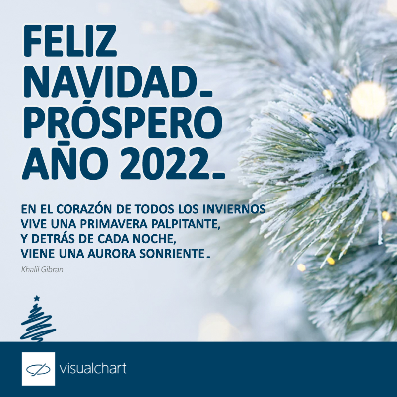 VisualChart's tweet photo. El equipo de #VisualChart te desea #FelicesFiestas. #FelizNavidad #Feliz2022 https://t.co/WcUk4bLzKb