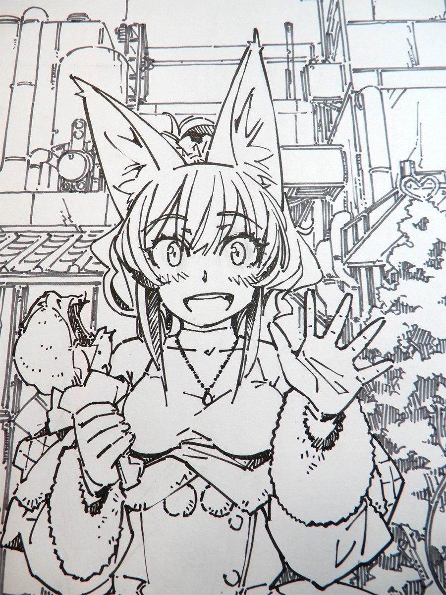 線画。 