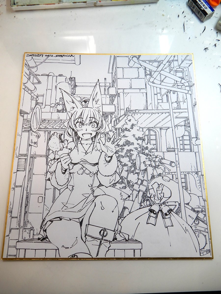 線画。 