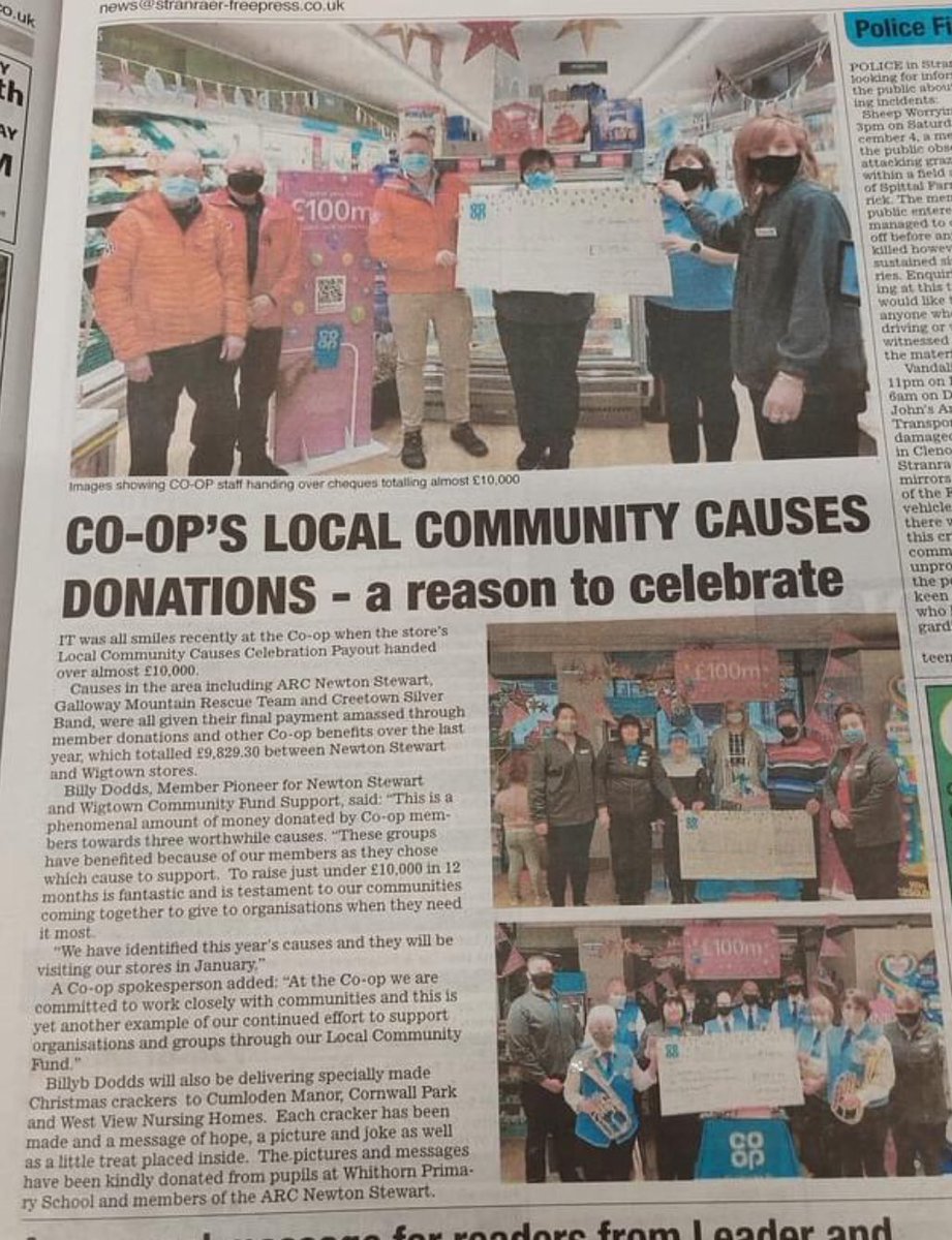 Special coverage in local press for our local causes