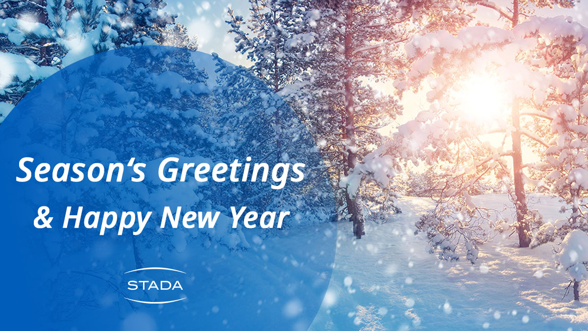 STADA's tweet photo. Wishing you Happy Holidays and a healthy start to 2022! 2021 has been again a challenging year for all of us. As a #OneSTADA team, we have become stronger together throughout the pandemic – for our patients, prospects and partners. Thank you all for your trust. #HappyHolidays https://t.co/EYt0zgIbup